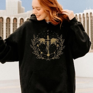 Dragon Hoodie Romantasy Book Fandom Merch Bookish Dragon Bookworm Gift for Her Booktok Booknerd Read Shirt Booklover Romance Sweatshirt