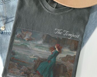The Tempest Waterhouse Comfort Colors® Shirt Shakespeare Literary Tshirt Famous Painting T-shirt Dark Academia Artsy Tee Art Gift for Artist