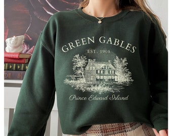 Sweat-shirt fandom Green Gables, chemise Bookstagram, université légère, vêtements cottagecore, fandom, livre de lecture, pull, littérature, cadeau littéraire