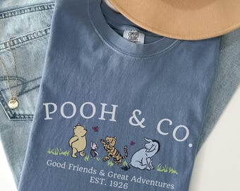 Winnie-the-Pooh Comfort Colors® Shirt Booklover T-shirt Light Academia Bookish Tshirt Love Reading Merch Bear Lover Tee Gift for Bookworm