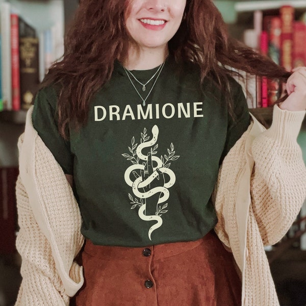Dramione wizard school shirt reading dark academia tshirt romance booktok fanfiction clothes literary fandom fantasy merch gift for her
