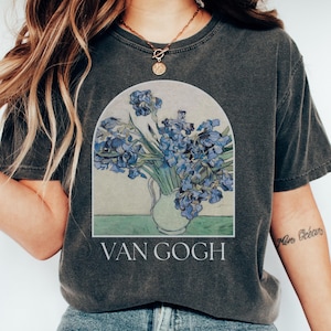 Irises Van Gogh Comfort Colors® Shirt, Renaissance Painting Tshirt, Van Gogh Flower Painting Tee, Van Gogh Art T-Shirt, Artist Gift for Her