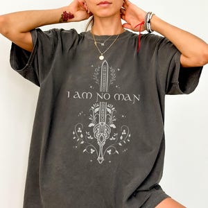 I Am No Man Comfort Colors® Shirt Bookish T Shirt Fantasy Tee Ringer Book Fandom Merch Feminist Dark Academia Tshirt Booknerd Gift for Her