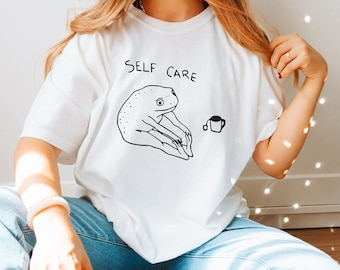 Zabawna koszulka z żabą cottagecore w stylu vintage boho z ropuchą, goblincore, fairycore, koszulka z motywem natury, zielona czarownica, granola, dziewczyna, prezent, ogrodnik, zwierzę