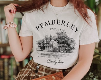 Stolz und Vorurteil Jane Austen Geschenk Pemberley Licht Academia Shirt Literatur literarisches Buch Shirt Bücherwurm lesen bibliophile tshirt