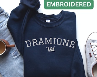 Sudadera bordada de Dramione, camiseta de fanfiction de Draco, regalo de fanfiction, fanfiction de Ao3, fandom literario, romance, de enemigos a amantes, romance