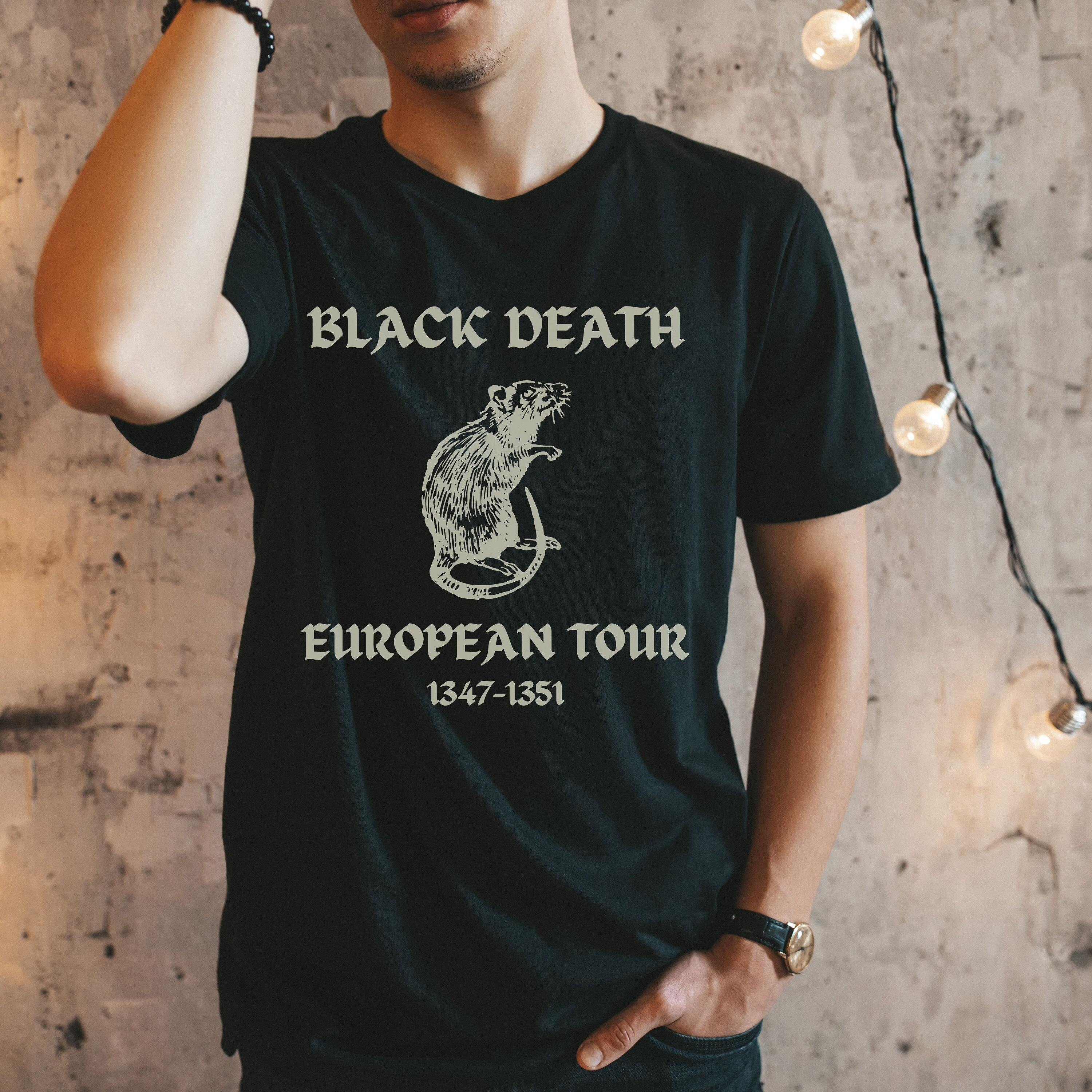 Black Death European Tour Shirt, Dark Medieval Clothing, Horror
