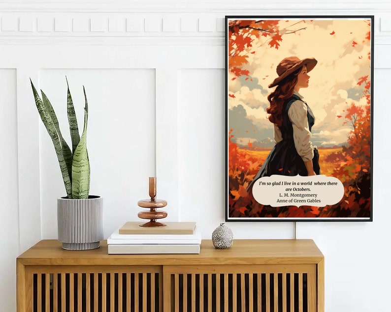 Anne of Green Gables Print Bookstagram Poster Light Academia Wall Art Cottagecore Decor Bookish Print Literary Art Painting Poster image 5