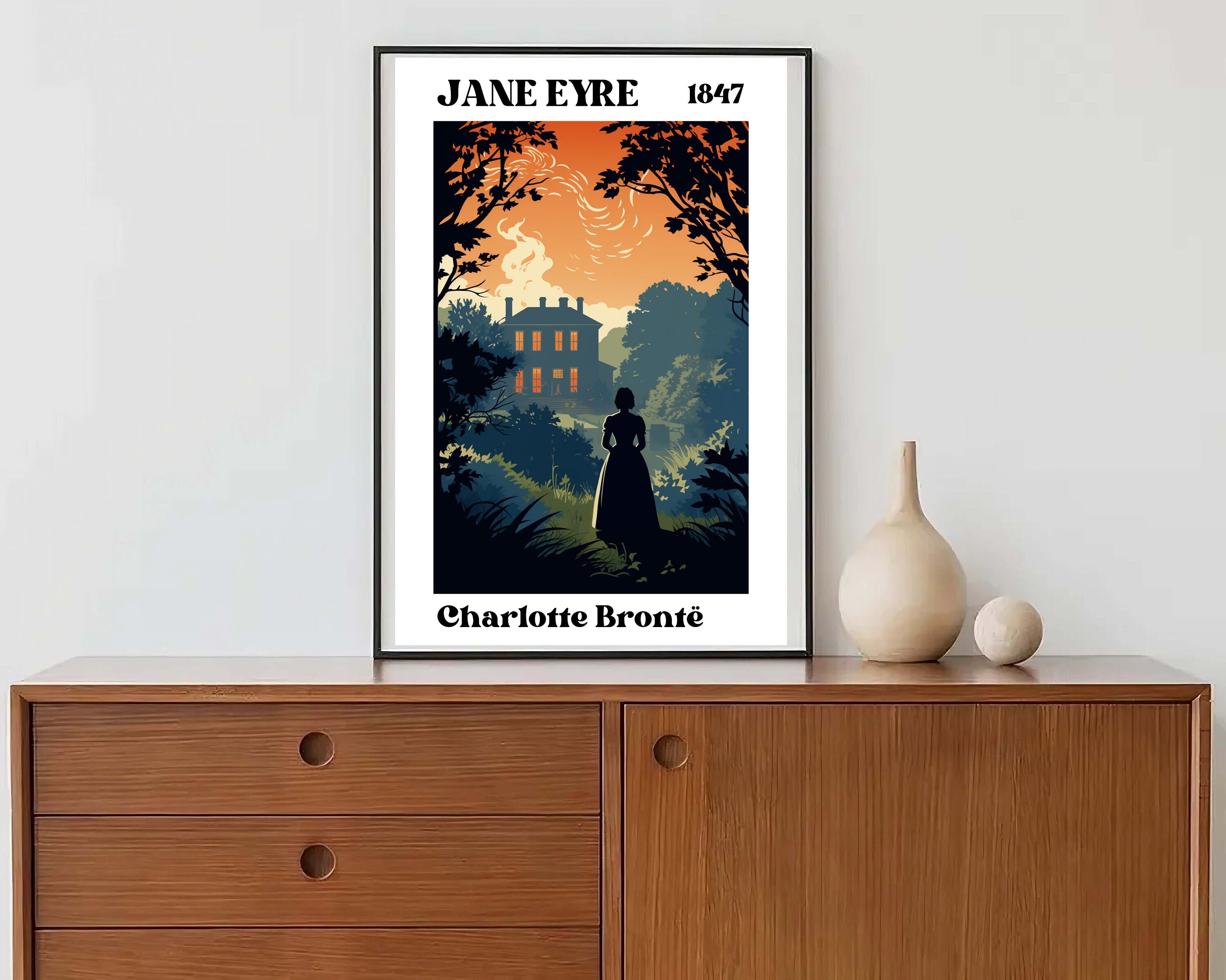 Jane Eyre Art Poster Jane Eyre Print Wall Art Dark Academia Decor Print Literature Poster Decor Wall Art Literary Bookish Decor Bookworm