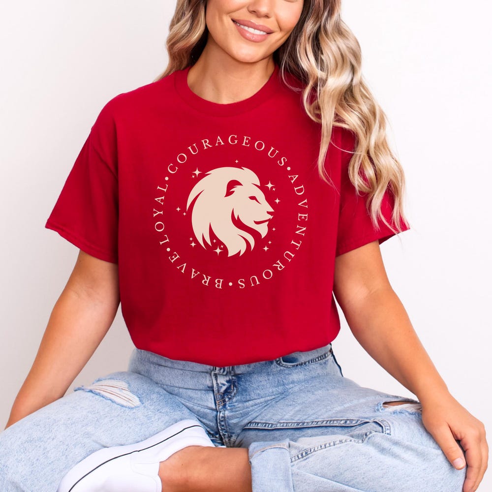 Red House Shirt Fantasy Book Fandom Merch Brave Lion House Tshirt Booklover Booknerd Read Tee Halloween Bookish Gift For Bookworm Halloween 2025
