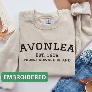 Green Gables Fandom embroidered sweatshirt, Bookstagram sweater, light academia shirt, literary gift crewneck literature shirt