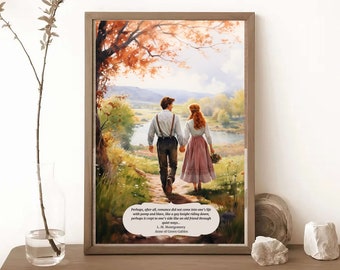 Anne of Green Gables Print Gilbert Blythe Bookstagram Poster Light Academia Wall Art Cottagecore Decor Bookish Print Literary Art Poster