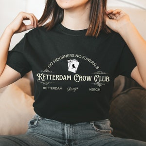 Ketterdam Crow Club lezing T-shirt, gothic literair T-shirt, fantasy boek leraar bibliothecaris cadeau, vintage T-shirt, literatuur fandom geschenken