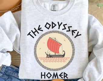 Die Odyssee Sweatshirt Homer Dark Academia Shirt Dichter Literatur literarischen Geschenk für Bücherwurm Bibliohphile Booknerd lesen Pullover Buch lieben