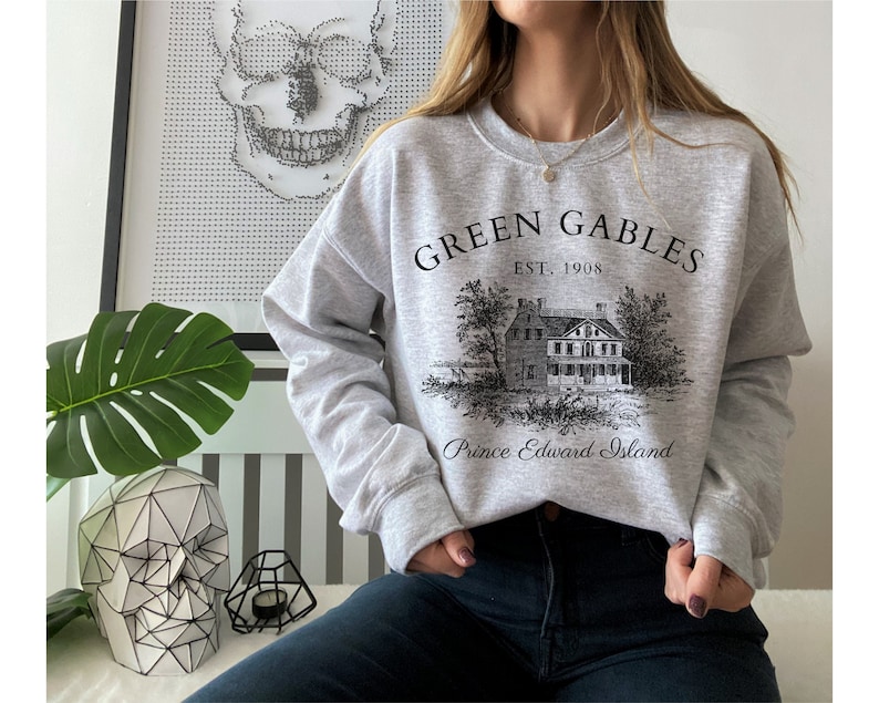 Green Gables Fandom sweatshirt Bookstagram shirt light academia cottagecore clothes fandom reading book sweater literature literary gift zdjęcie 7