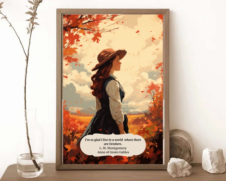 Anne of Green Gables Print Bookstagram Poster Light Academia Wall Art Cottagecore Decor Bookish Print Literary Art Painting Poster image 7