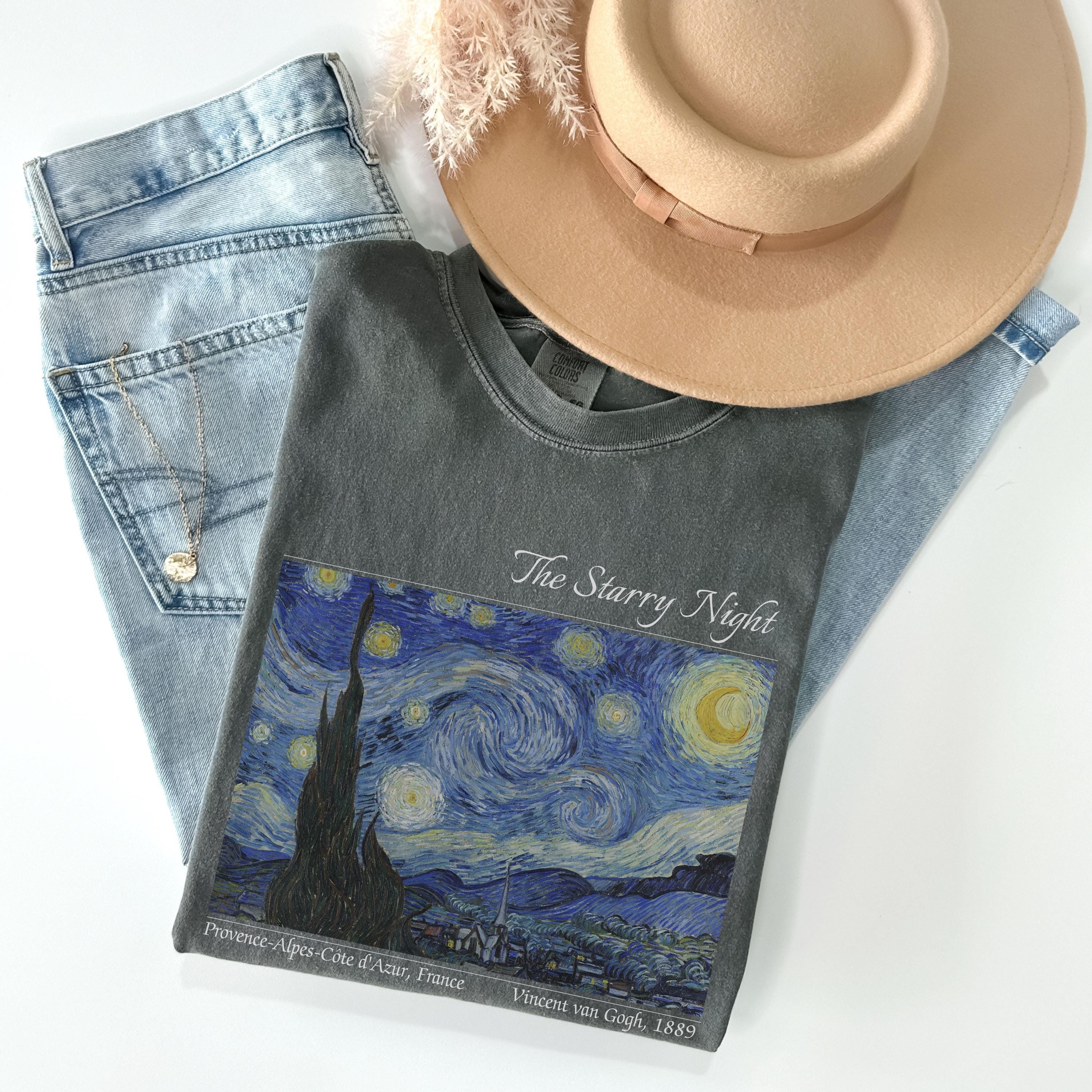 Starry Night Comfort Colors® Shirt Van Gogh Tshirt Famous Painting T ...