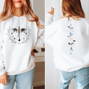 Fantasy Bookish Sweatshirt, Dragon Rider Sweater, YA Fantasy Books Crewneck, Booklover Shirt, Book Fandom Merch, Dragons Bookmerch Gift