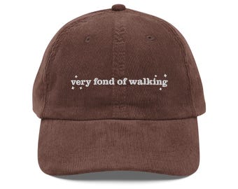 Bestickter Stolz und Vorurteil Vintage Baumwoll-Cord-Kappe Sehr gern gehender Hut Jane Austen-Zitat Merch Bookish, der Baseballkappe liest
