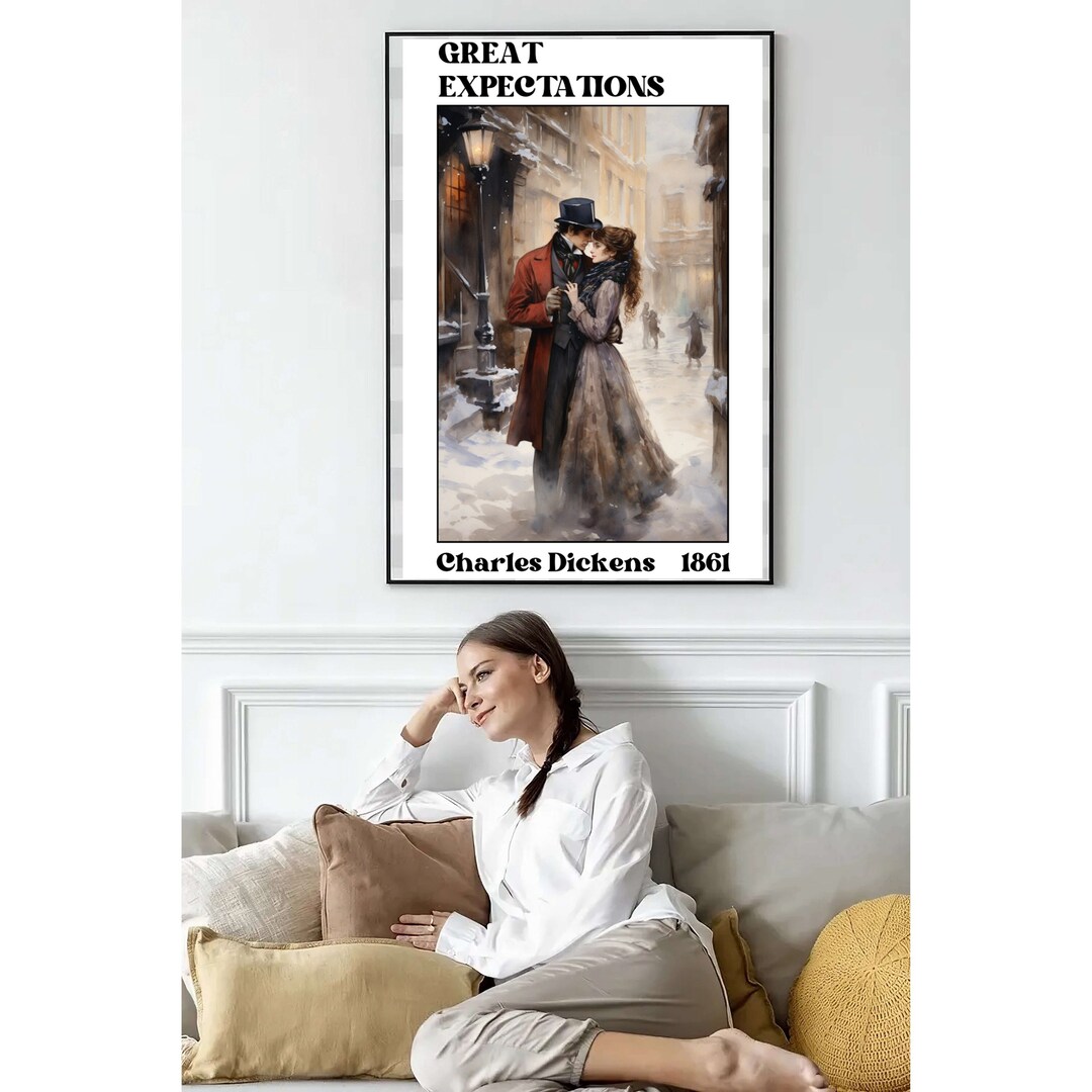 Great Expectations Poster Charles Dickens Art Print Book Literary ...