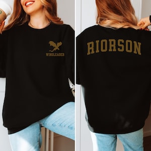 Riorson Wingleader Sweatshirt Romantasy Bookish trui Dragon Fandom Merch ronde hals Booktok Bookstagram Vintage Booklover cadeau voor haar