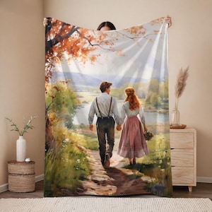 Anne auf Green Gables Decke Gilbert Blythe Cottagecore Überwurf Buchliebhaber Geschenk Bücherwurm Fandom Geschenk für Sie Leichte Academia Literatur Tagesdecke