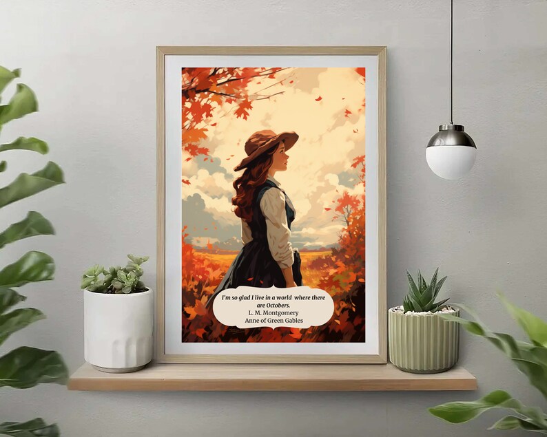Anne of Green Gables Print Bookstagram Poster Light Academia Wall Art Cottagecore Decor Bookish Print Literary Art Painting Poster image 6