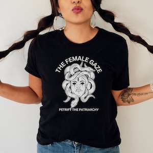 Medusa Feminist Shirt, Greek Mythology T-Shirt, Greek Myth Goddess Tee, Ancient Greece Tee, Dark Academia Clothes, Gothic Gift for Her