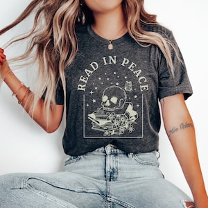gothic trendy reading shirt, dark academia book, gift for her, literary bookish tee, literature present, light academia clothes, booktok