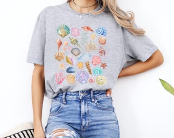 Seashell Tshirt, Beach Lover T-shirt, Cute Summer T Shirt