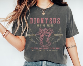 Dionysus Comfort Colors® Shirt Greek Mythology Fandom Merch Distressed Band Tshirt Greek God Goddess Myth T-shirt Vintage Olympian Clothing