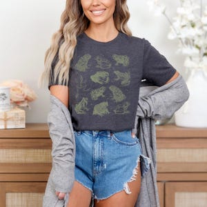 Frog Goblincore Shirt Emo Green Witch Clothing Forestcore Granola Girl Tshirt Hippie Vintage Toad Grunge Shirt Indie Naturecore Witchy Tee image 2