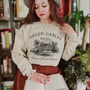 Green Gables Fandom sweatshirt Bookstagram shirt light academia cottagecore clothes fandom reading book sweater literature literary gift zdjęcie 8