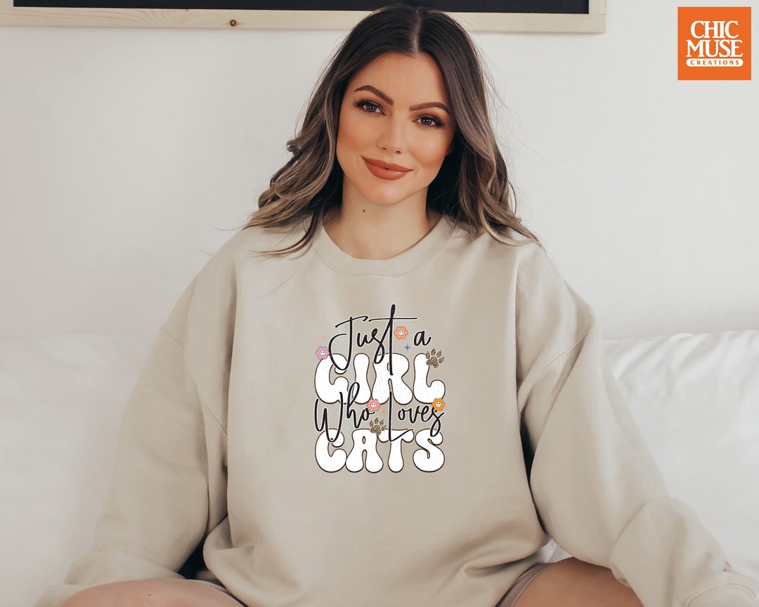 Cat Sweatshirt Cat Shirts Girls Cat Shirt Girls Hoodie Cat - Etsy