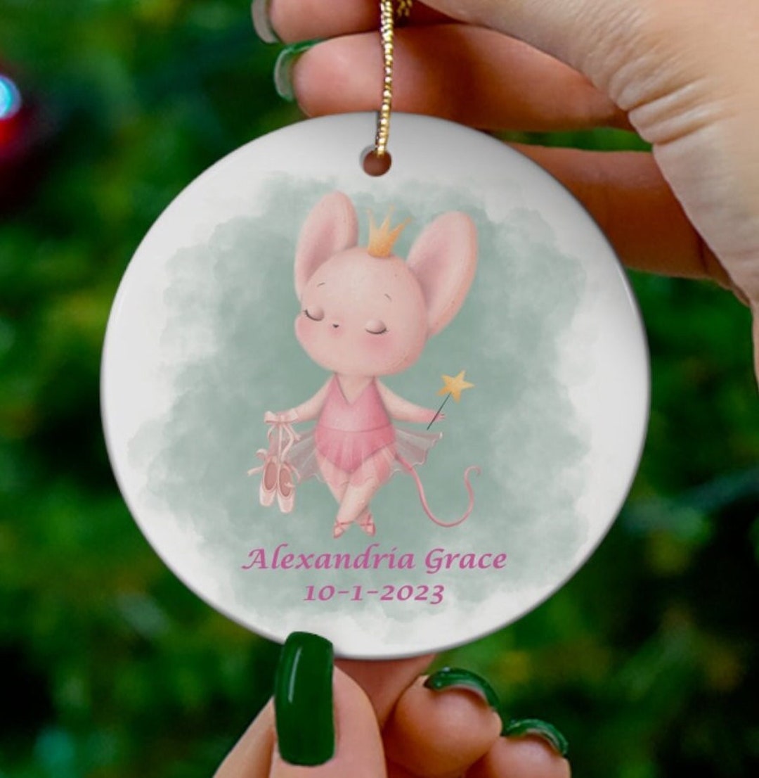 Custom Personalized Baby Girl Ballerina Ornament Baby Girl First