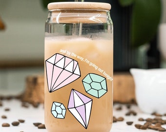 Eras Songs Inspired Cups | TS Coffee Glass | Teksty piosenek Libby Glass | All Too Well | Mirrorball | Fearless | Miss Americana | Bejeweled