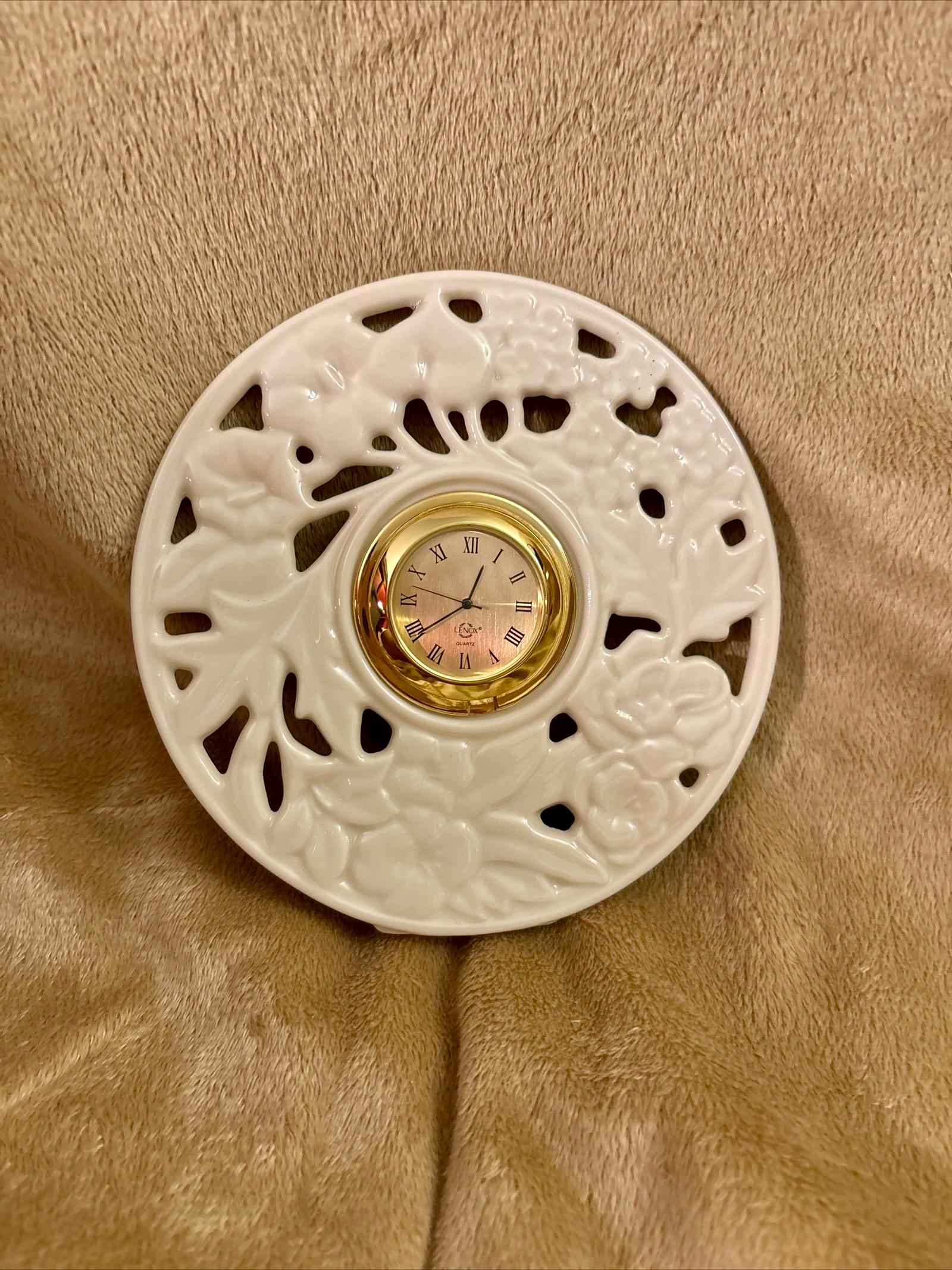 Lenox Clock Timely Traditions Round Pierced Quartz 5