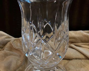 Gorham Lady Anne Crystal Hurricane Vase Crystal Heavy Candle Holder Discontinued.