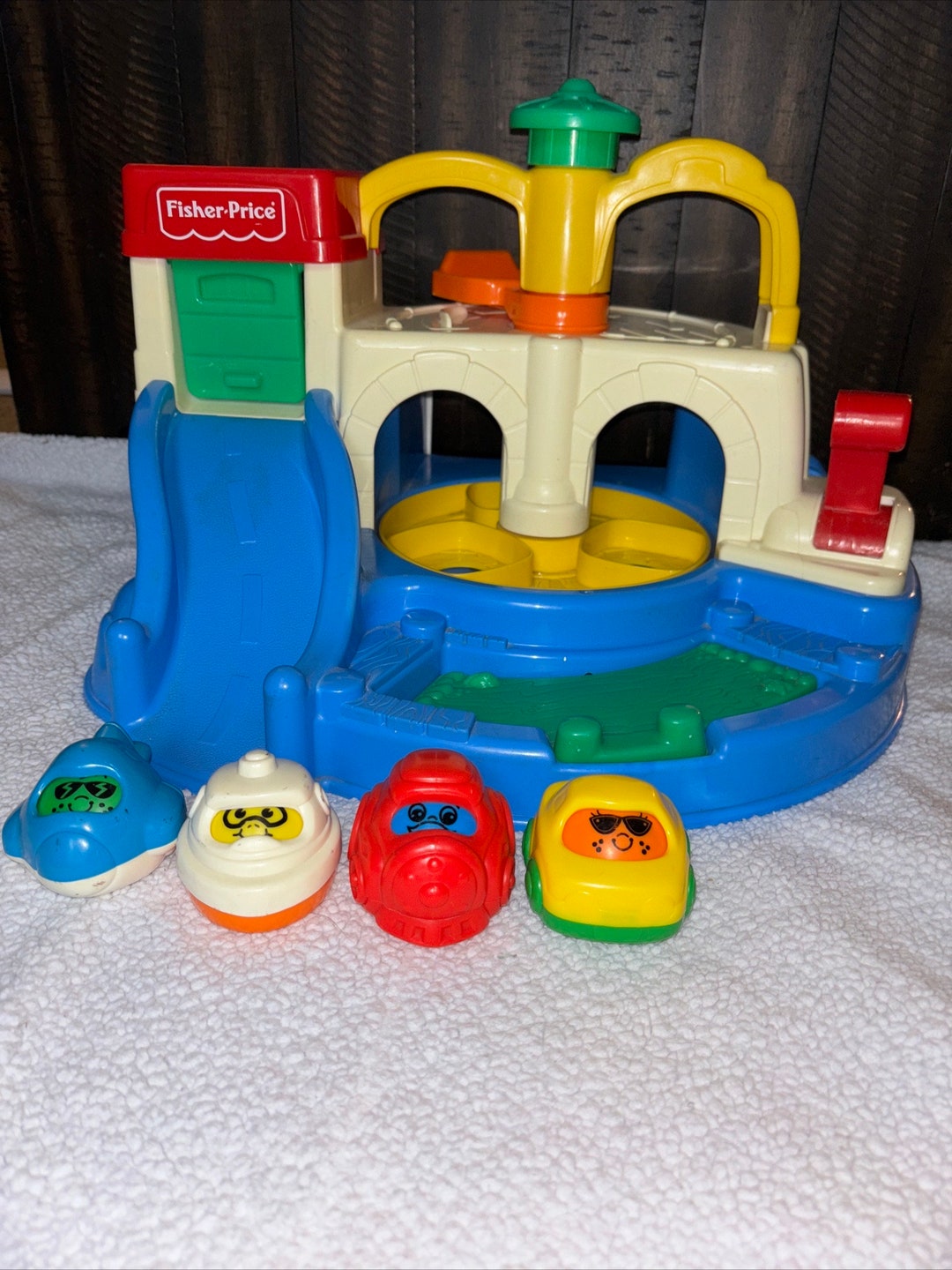 Jouet Vintage Fisher-Price Roll-A-Rounds - Voiture De Police à Ballon, 1996, Occasion En Bon état