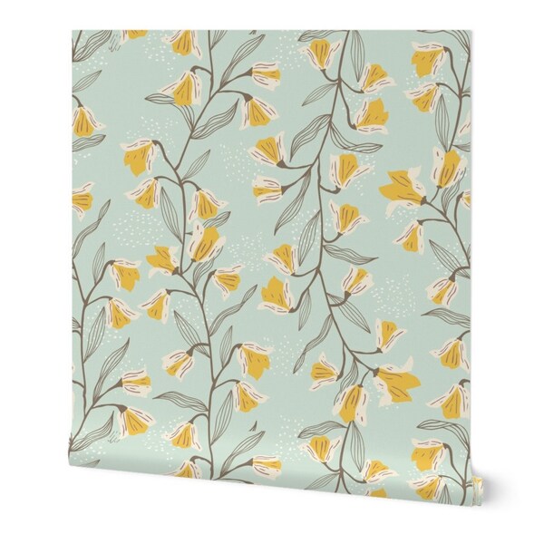 Yellow Fritillaria Flower - Peel and Stick - Removable Wallpaper