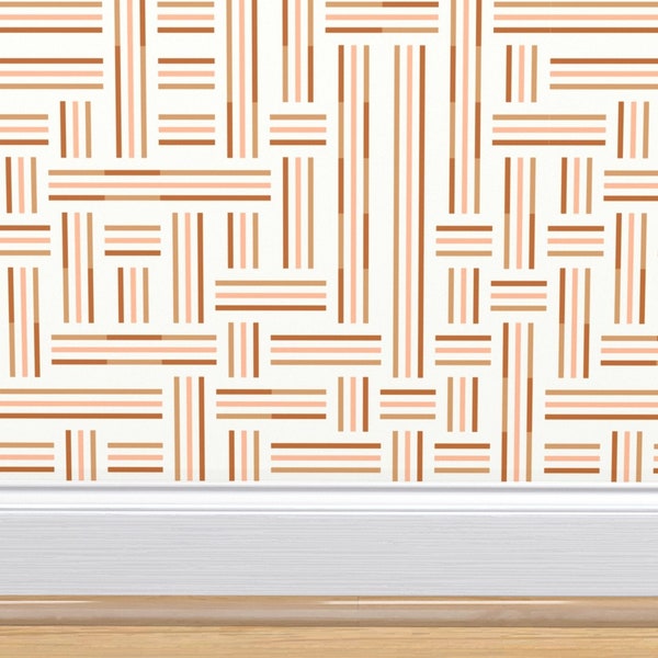 Geometric Lines Removable Wallpaper for Living Room, Creative Space, or Home