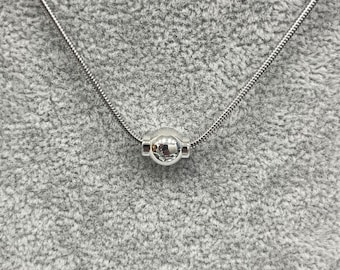 Silver Cape Cod Ball Necklace - 18 inch Snake Chain