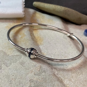 Sapphire Cape Cod Bracelet: 14k Yellow Gold Bangle