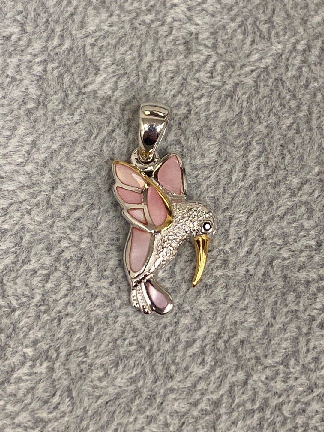 Sterling Silver Hummingbird Pendant Etsy