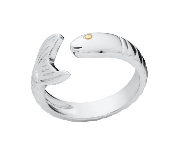 LeStage Sterling Silver Fish Ring - Cape Cod Jewelry