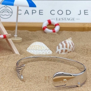Sterling Silver Whale Bracelet - LeStage Cape Cod Jewelry
