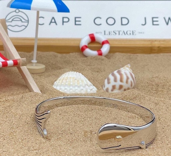 Sterling Silver Whale Bracelet - LeStage Cape Cod Jewelry