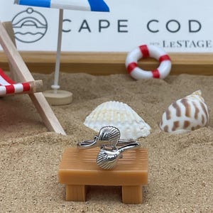 Cape Cod Shell Ring | Cape Cod Jewelry | Sterling Silver Shell Ring | Authentic Cape Cod Ring | LeStage Cape Cod Shell Ring | Bypass Ring