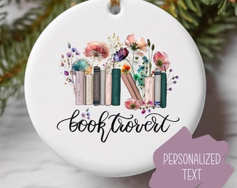 Book Ornament Christmas, Bookish Gift, Book Lover Gift, Custom Book Ornament, Book Club Gift, Reader Gift, Personalized Ornament,Custom Gift