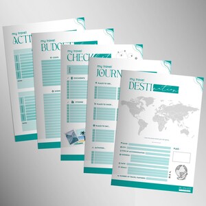 Travel Planner SET, Editable or Printable